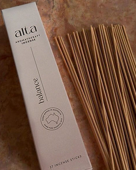 Closeup of Alta Balance Essential Oil Incense Sticks Altasphere