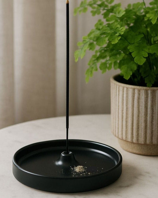 Ceramic Incense Holder Black - Altasphere