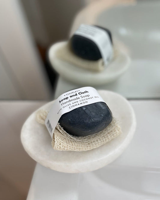 Charcoal Stone Soap with Agave Bag - Altasphere