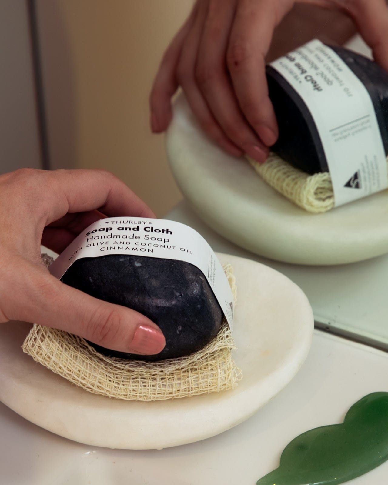 Charcoal Stone Soap with Agave Bag - Altasphere