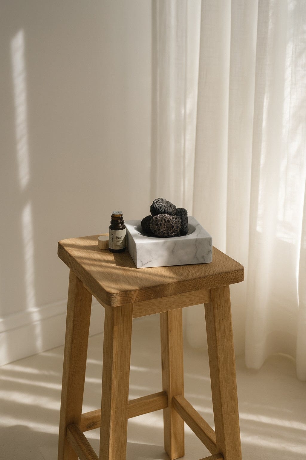 Marble Incense Holder w Lava Stones - Altasphere