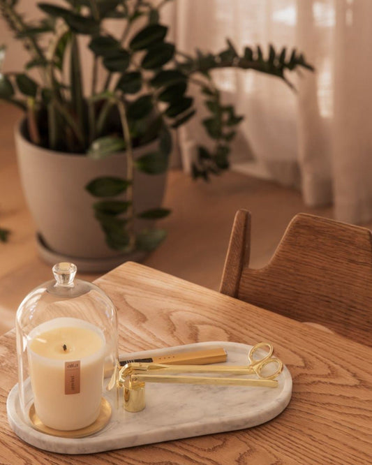 Oval Marble Tray - White - Altasphere