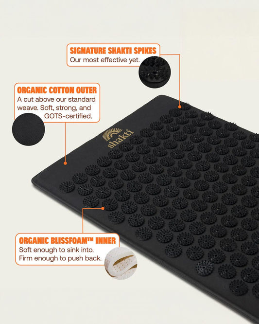 Premium Acupressure Mat Level 1 Black - Altasphere