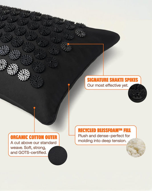 Premium Acupressure Pillow Level 1 Black - Altasphere