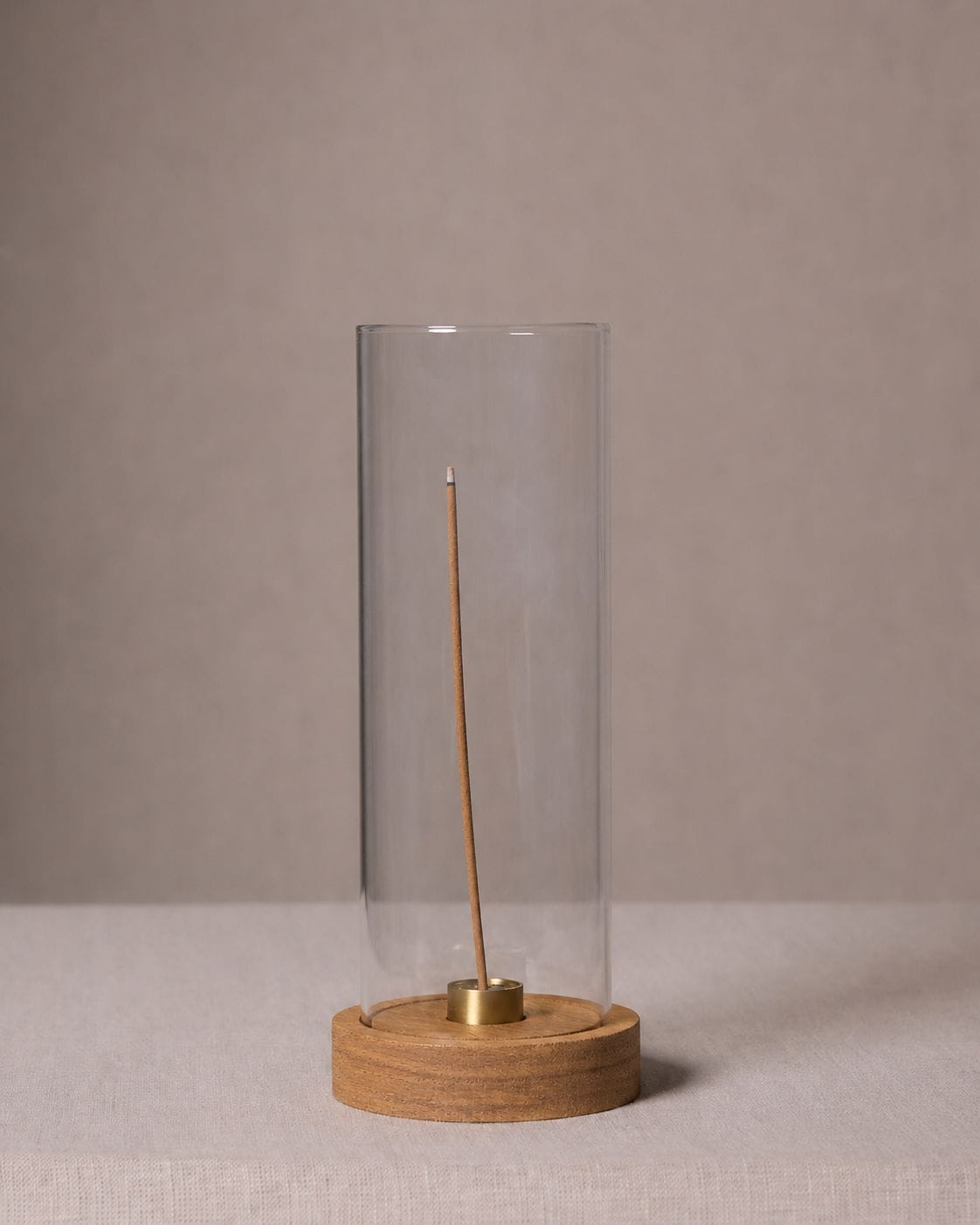 Rico Incense Holder | Acacia Wood, Brass & Glass - Altasphere