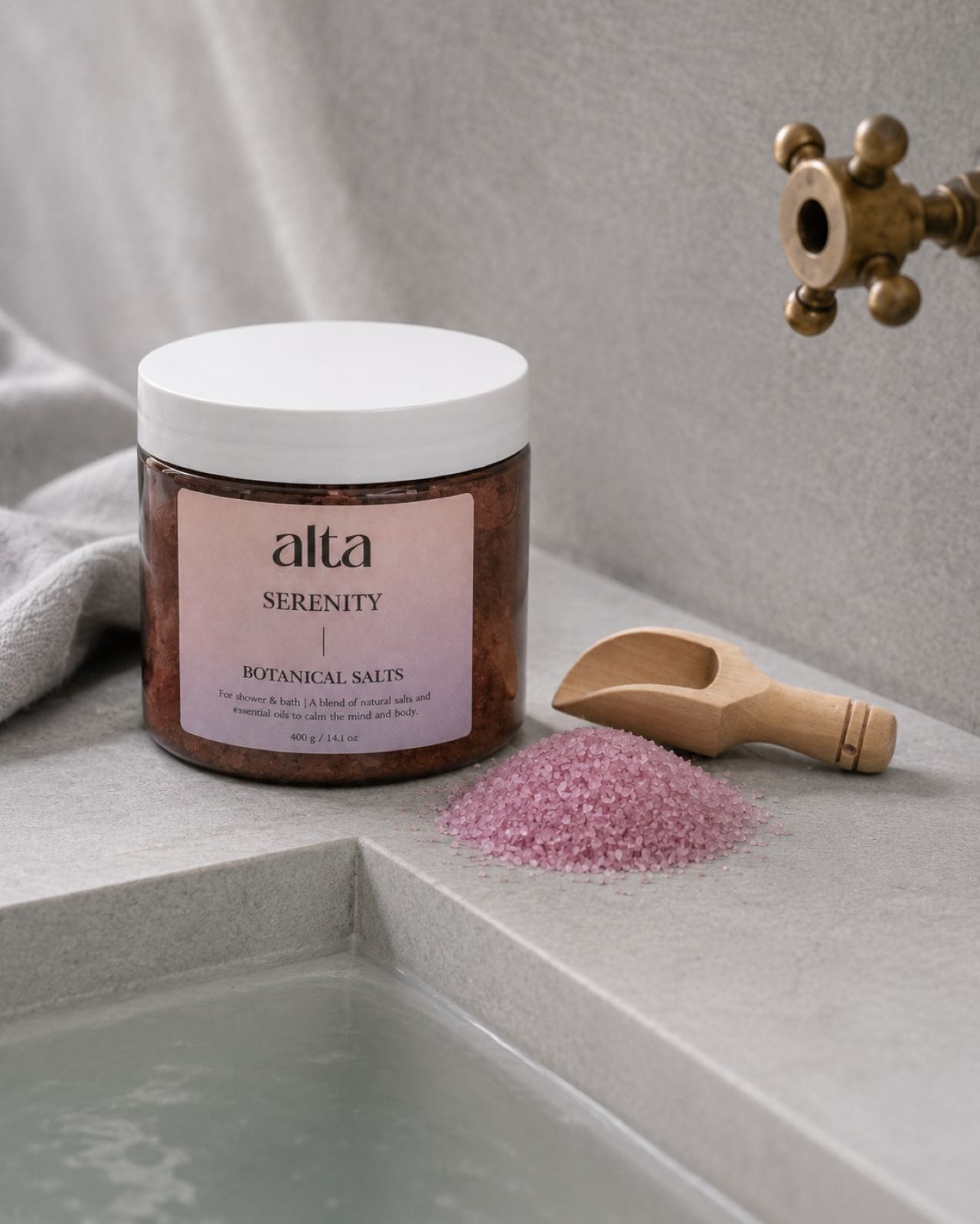Serenity Botanical Salts | Calming Shower & Bath Salts for Relaxation - Altasphere