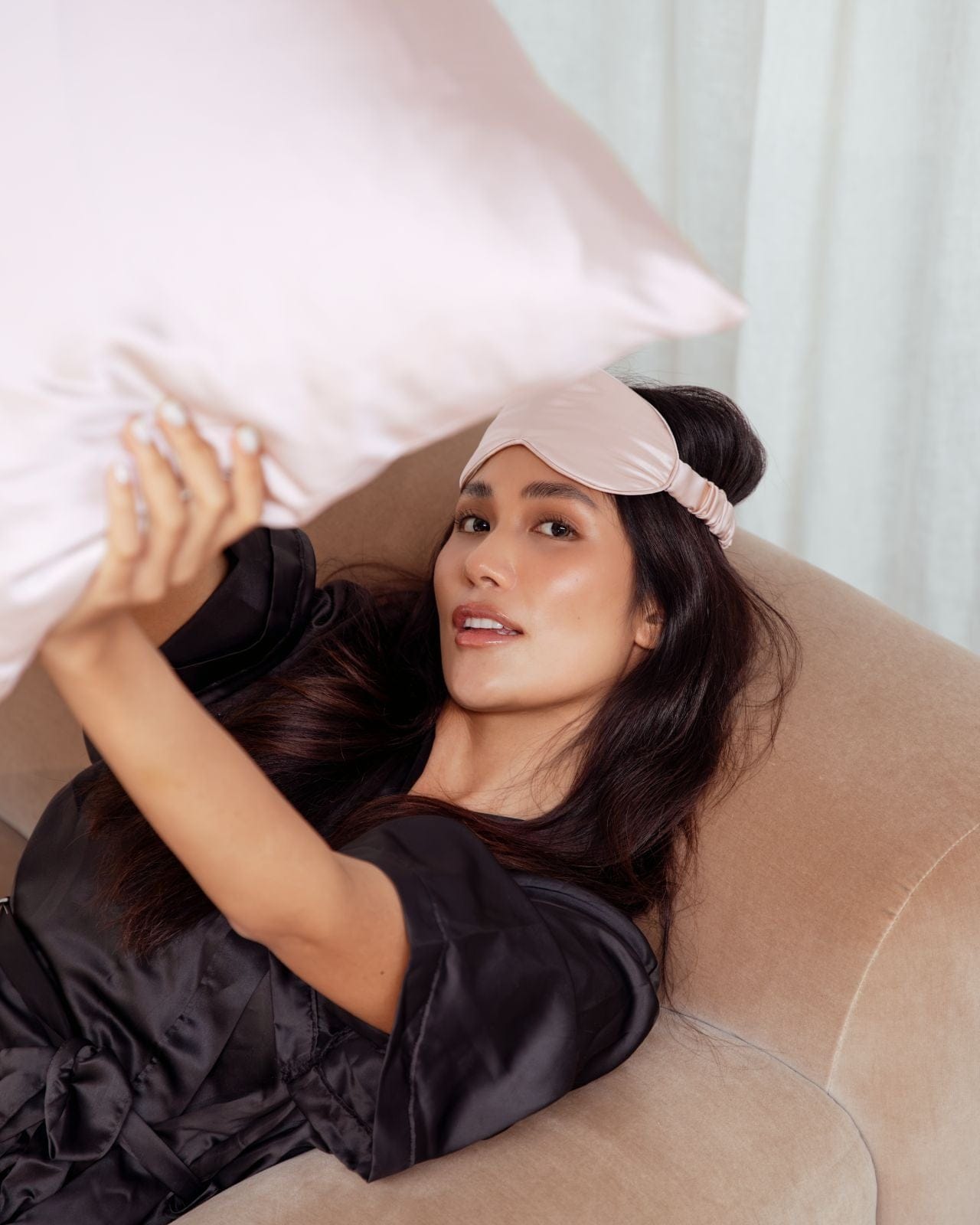 Silk Spa Eye Mask Shell Pink - Altasphere