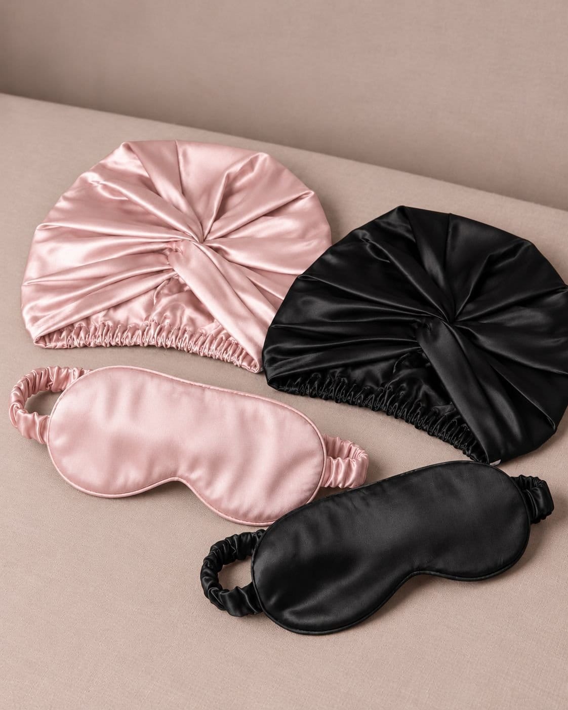 The Silk Sleep Ritual | Silk Eye Mask & Hair Turban - Altasphere