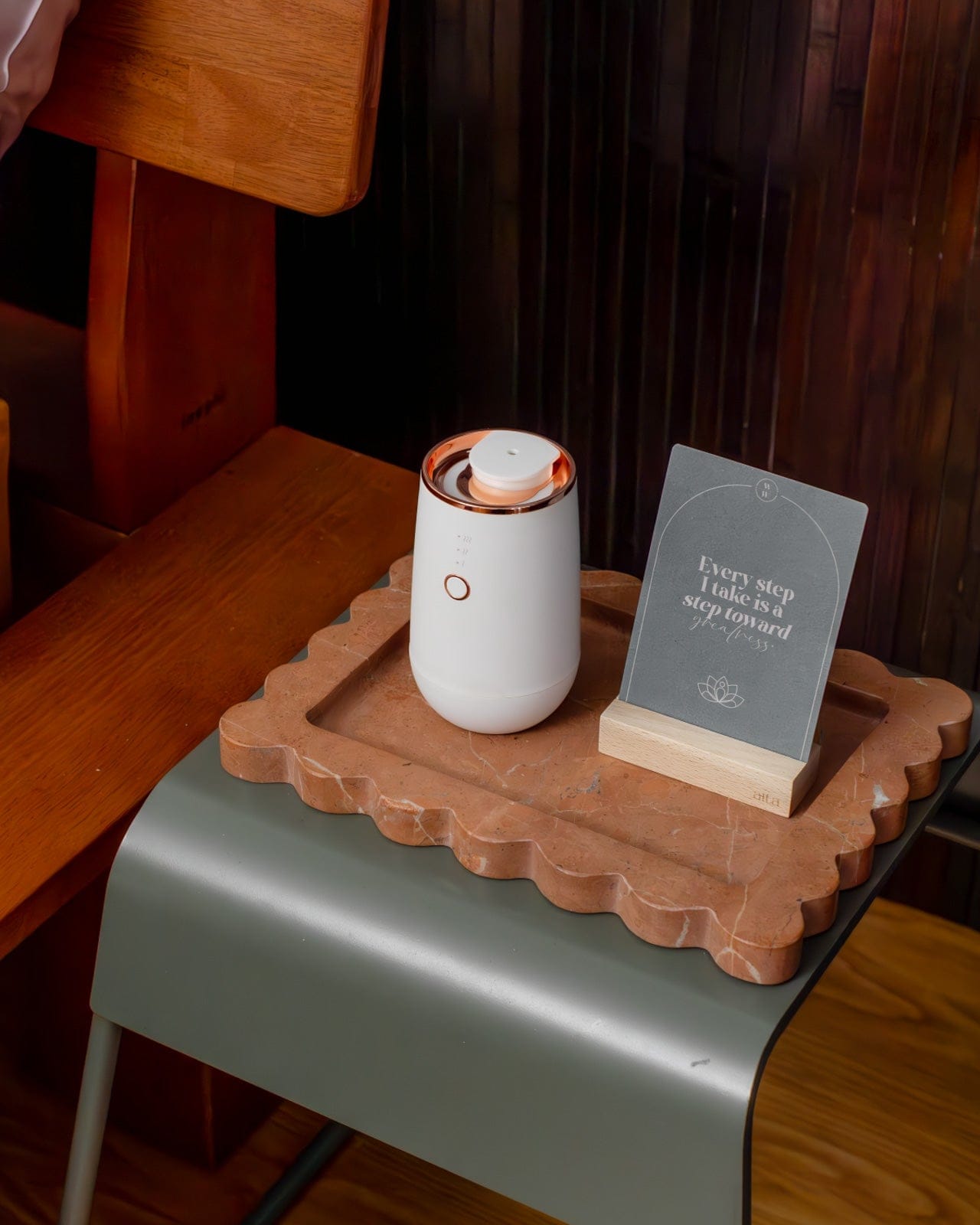 Weekly Wellbeing Deck - 52 Affirmation Cards + Timber Holder - Altasphere