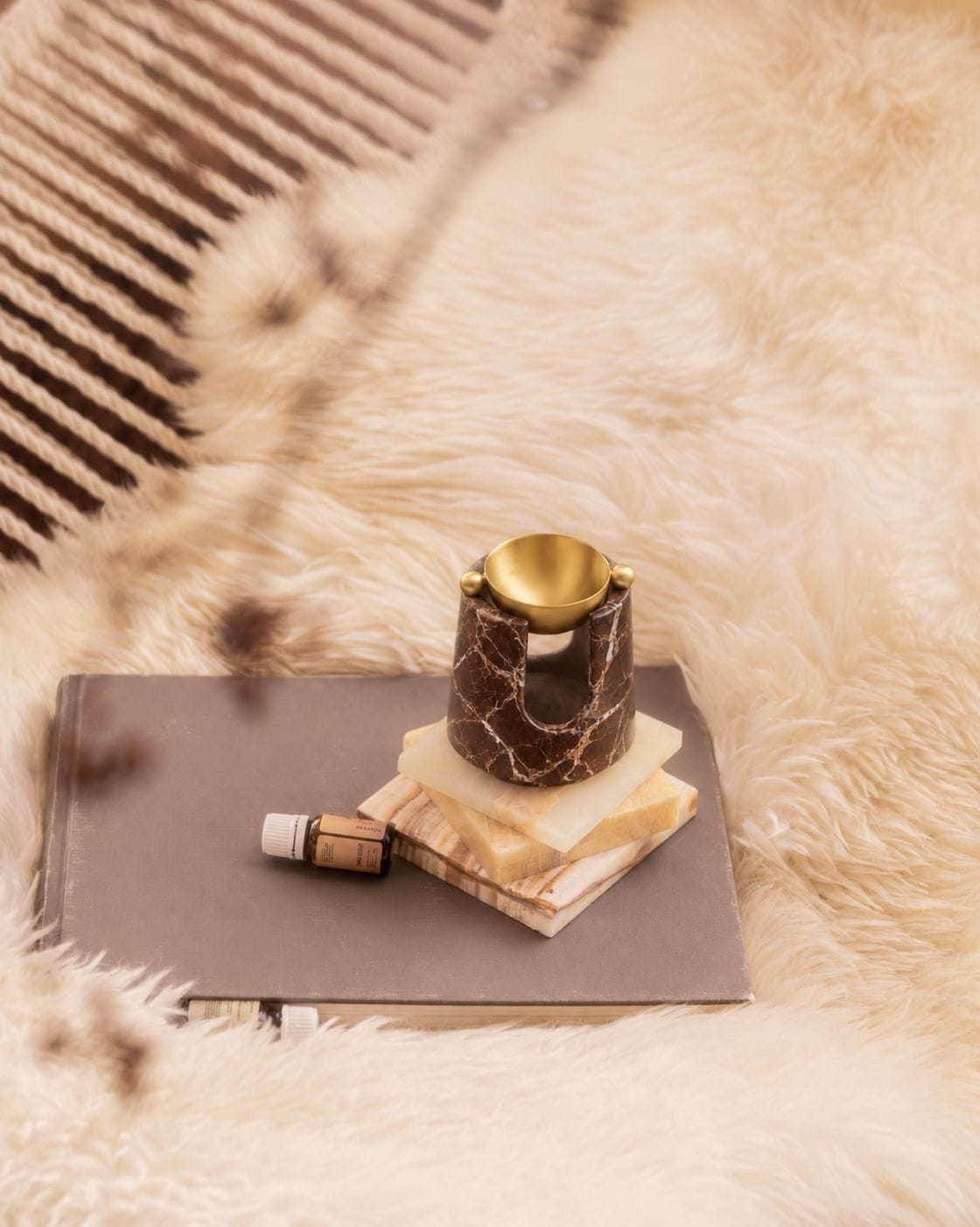Zoe Oil Burner | Truffle Brown Marble - Altasphere