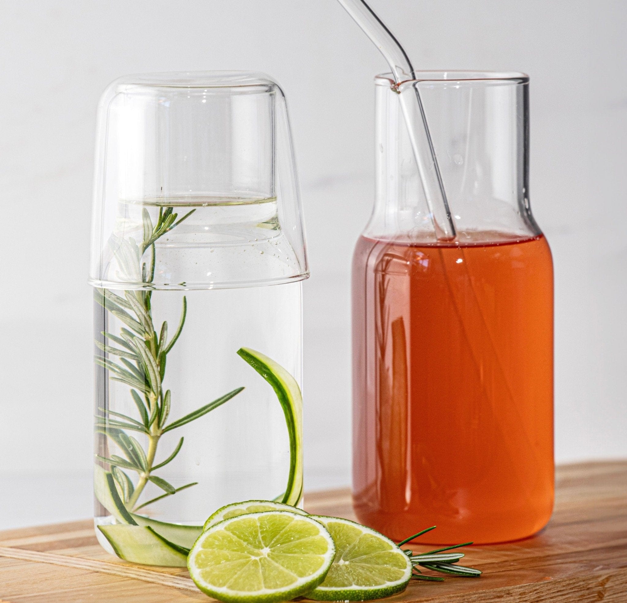 Alta Alta Carafe, Cup and Straw Set Clear Altasphere