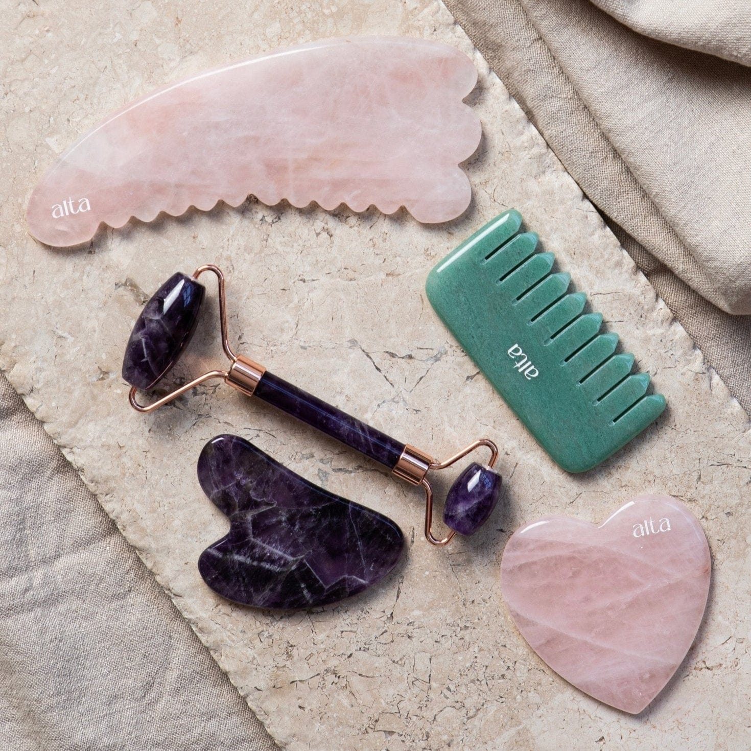 Alta Alta Rose Quartz Luxe Body Gua Sha Altasphere