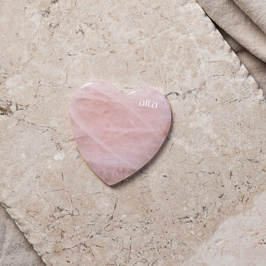 Alta Alta Rose Quartz Sculpted Heart Gua Sha Altasphere