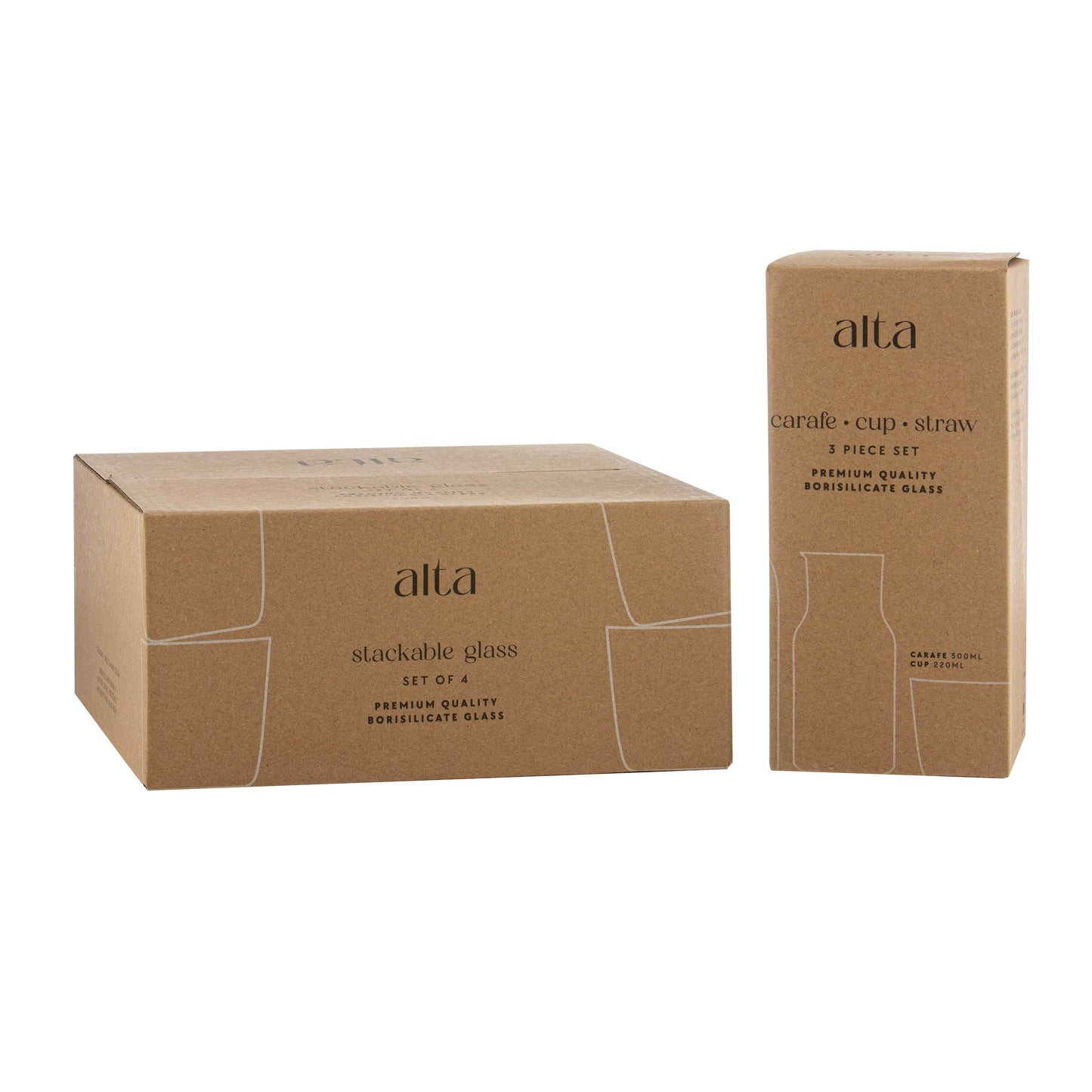 Alta Alta Stackable Glass Set of 4 Clear Altasphere