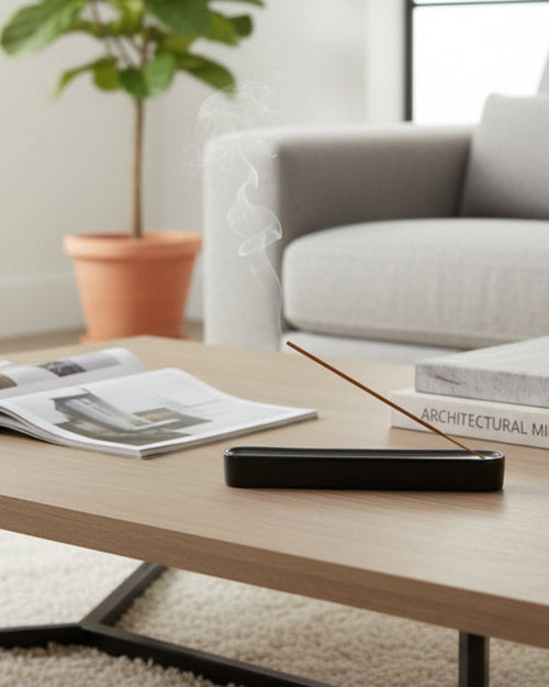 Black Ceramic Incense Holder Long Altasphere