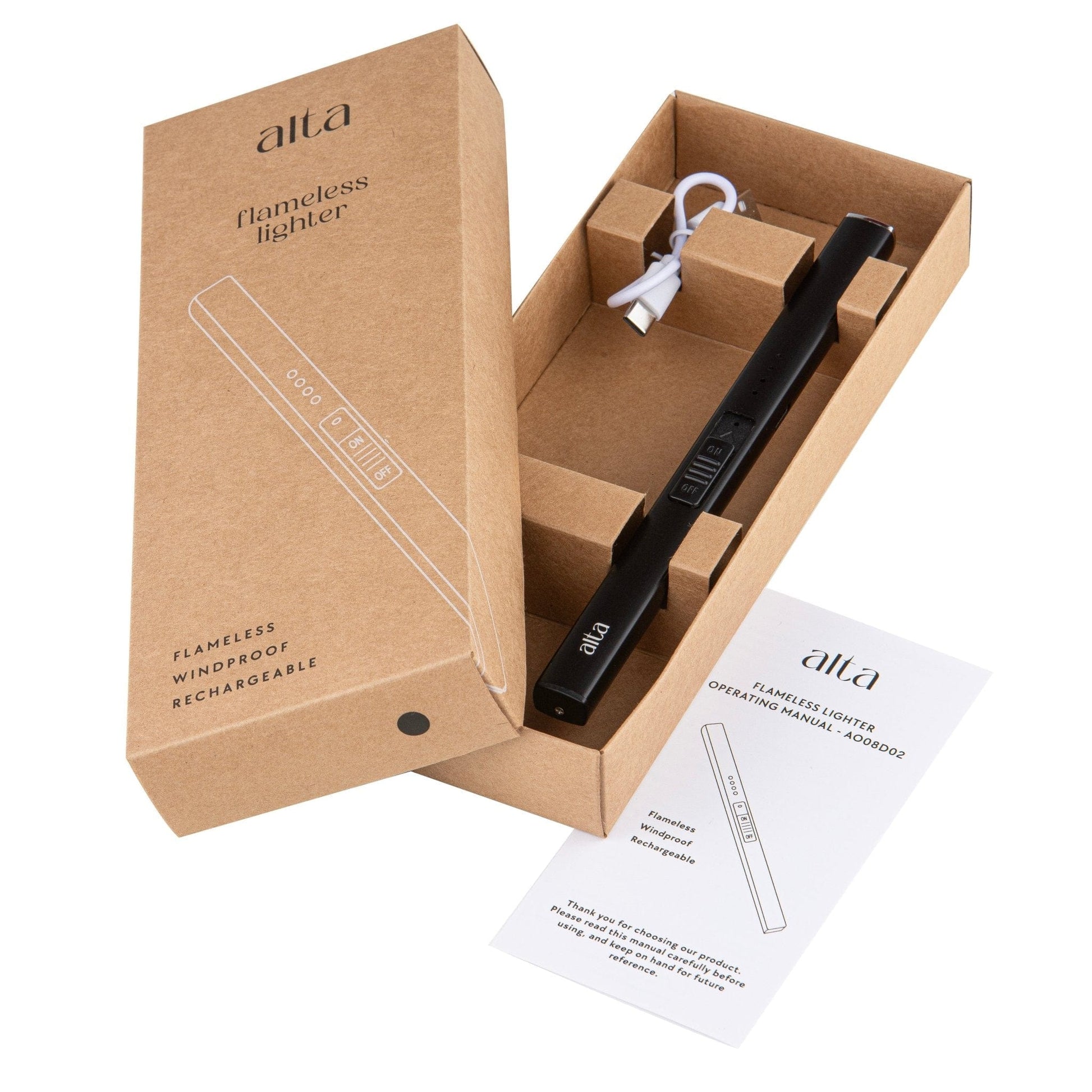 Alta Alta Flameless Lighter Black Alta