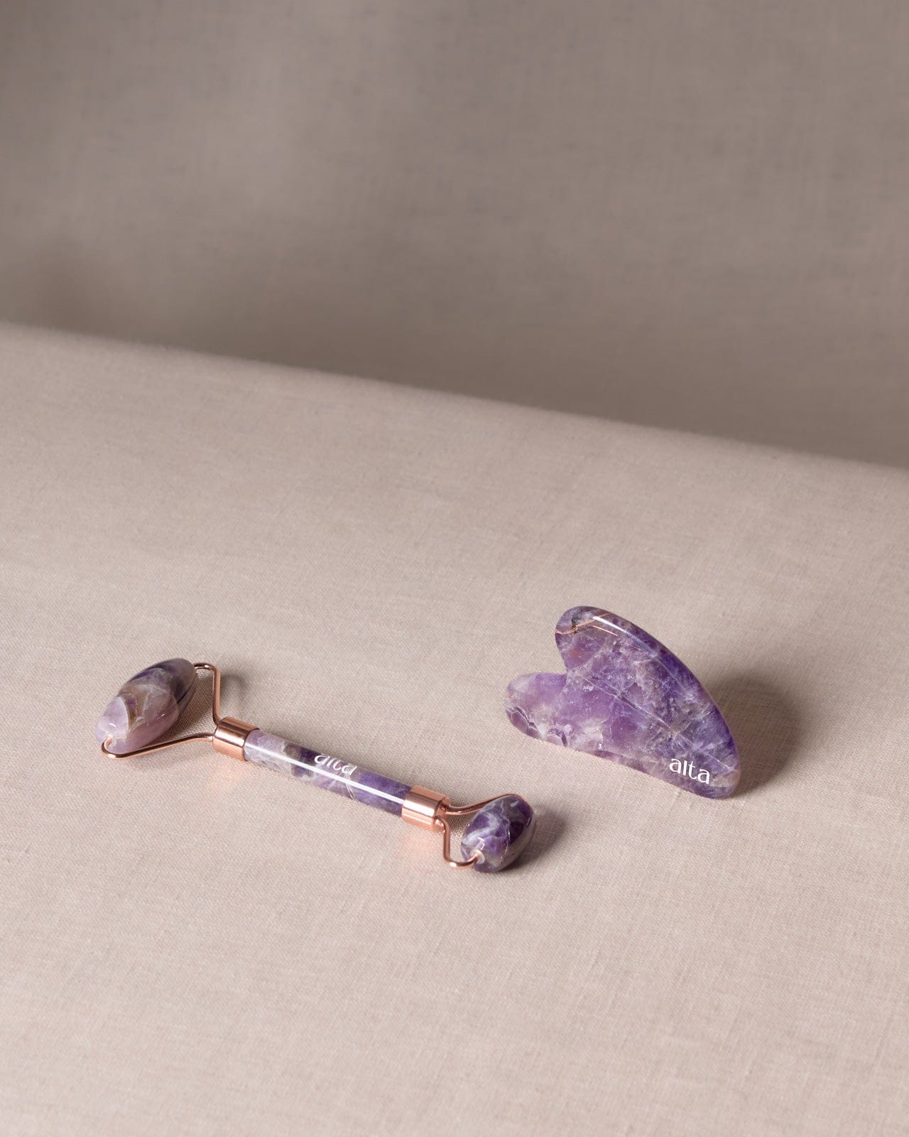 Alta Amethyst Beauty Ritual Set Facial Roller and Gua Sha - Altasphere