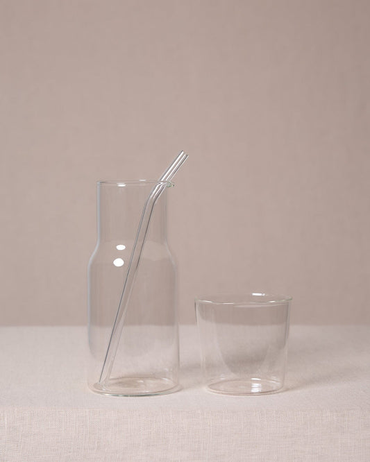 Alta Carafe, Cup and Straw Set Clear - Altasphere