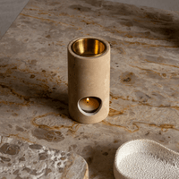 Alta Column Travertine Oil Burner - Altasphere