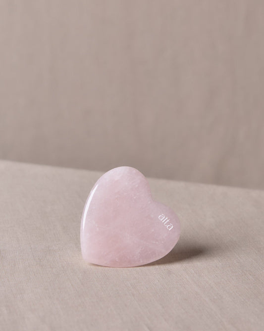Alta Rose Quartz Sculpted Heart Gua Sha - Altasphere