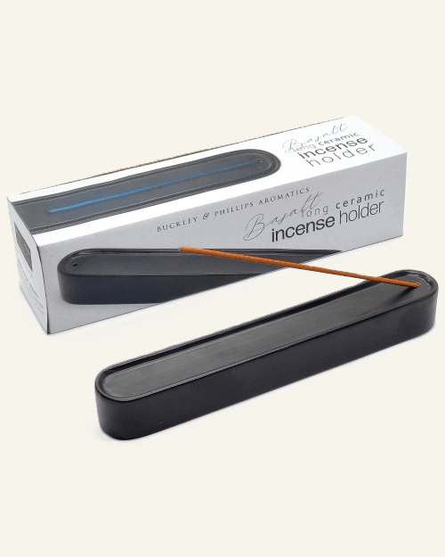Black Ceramic Incense Holder Long - Altasphere
