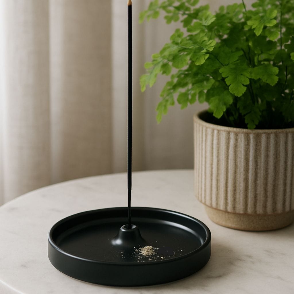 Ceramic Incense Holder Black - Altasphere