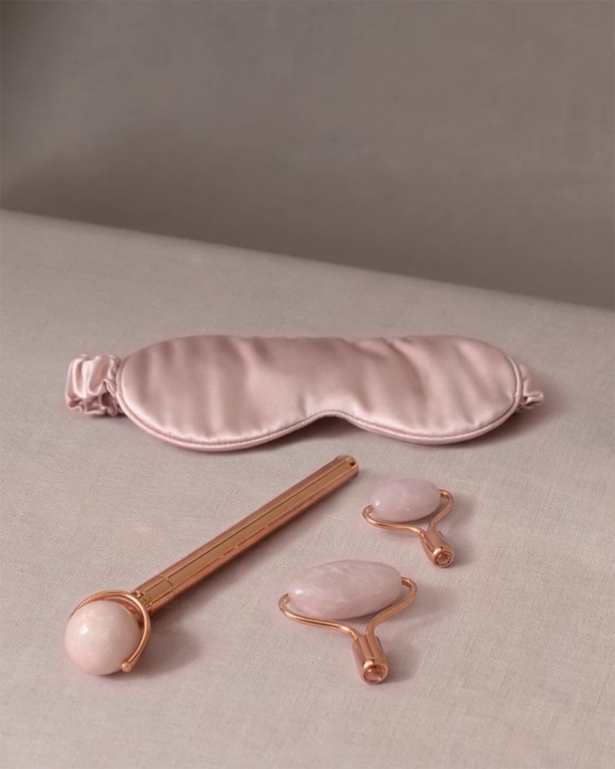 Evening Ritual Set | Silk Eyemask & Facial Roller Set - Altasphere