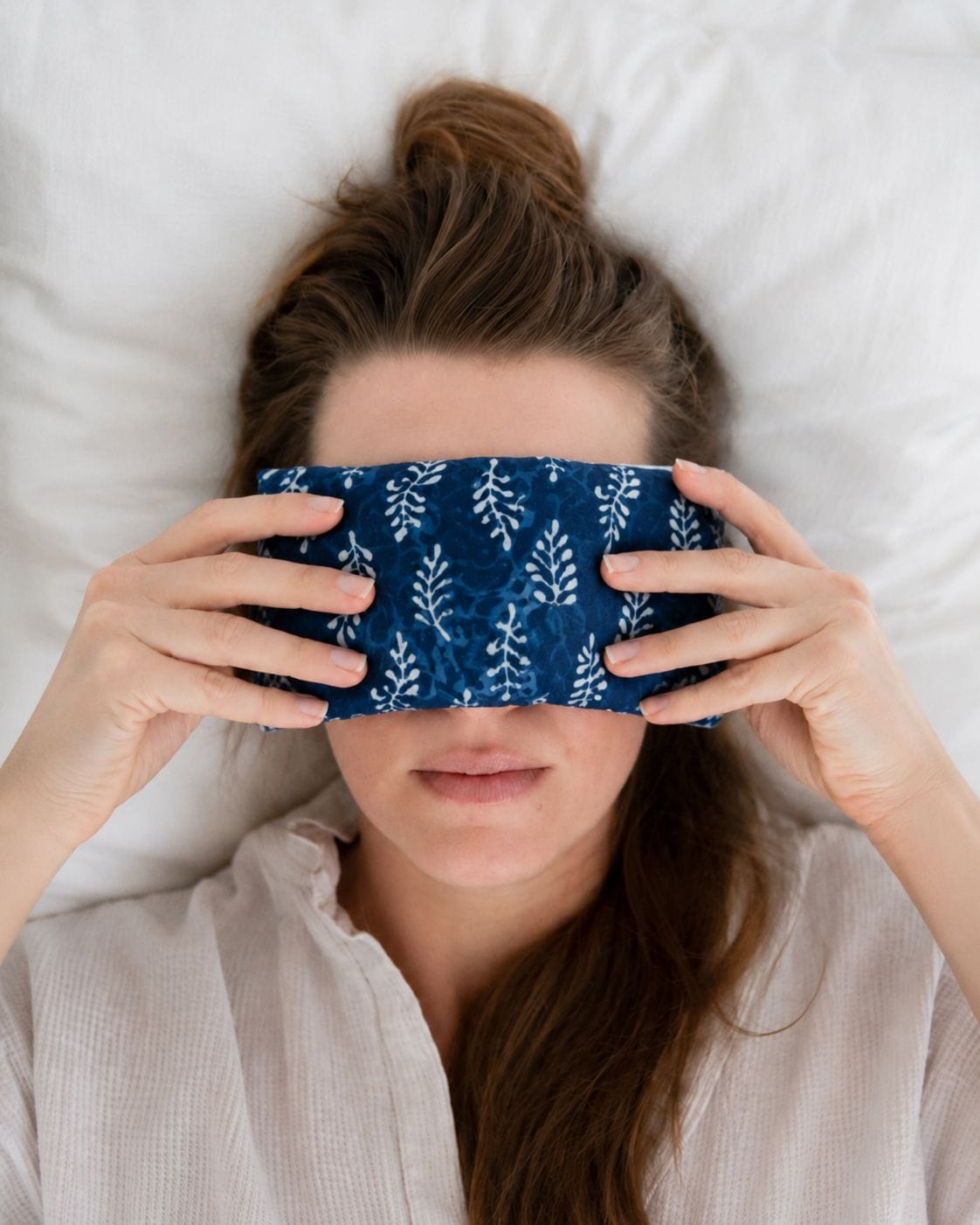 Eye Mask Indigo Bliss Lavender Eye Pillow – Hand-Dyed Indigo Cotton Eye Mask Thurlby