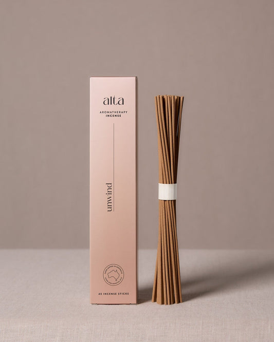 Incense Alta Unwind Essential Oil Incense Sticks Altasphere
