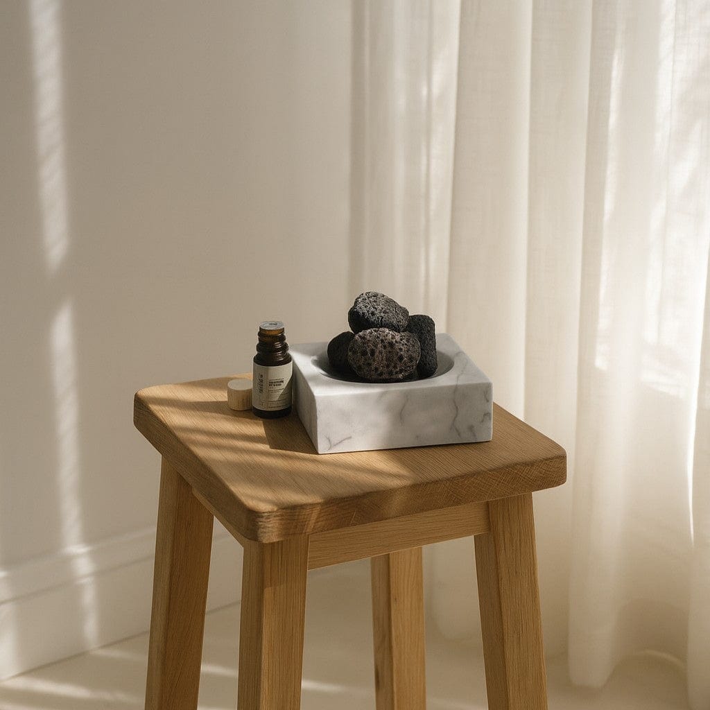 Marble Incense Holder w Lava Stones - Altasphere