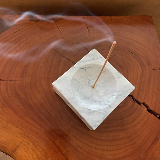 Marble Incense Holder w Lava Stones - Altasphere