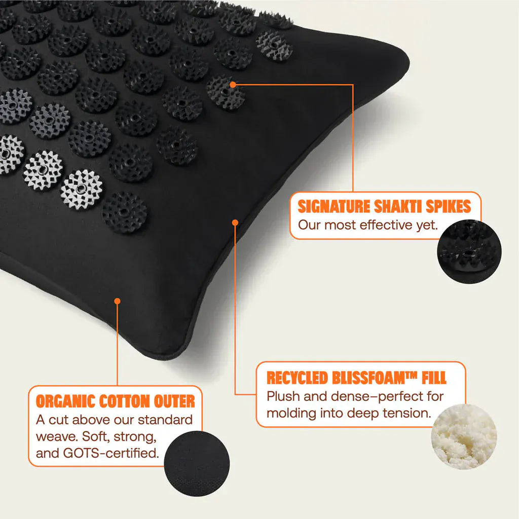Massage cushion Premium Acupressure Pillow Level 1 Black Shakti
