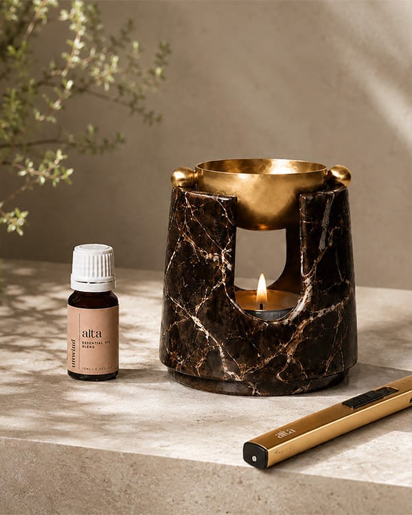 Oil Burner Zoe Oil Burner | Truffle Brown Marble Alta