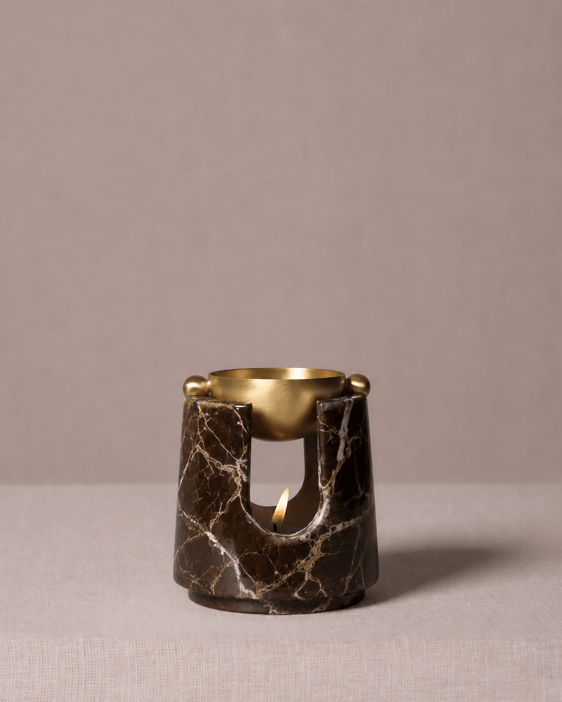 Oil Burner Zoe Oil Burner | Truffle Brown Marble Alta