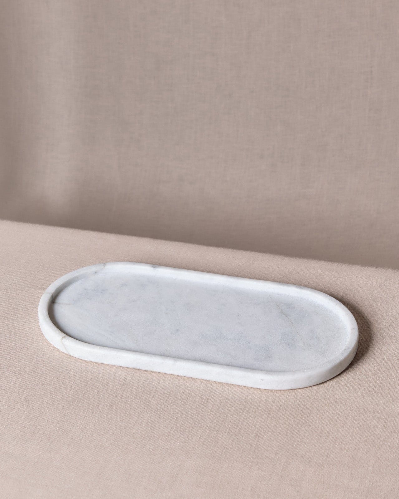 Oval Marble Tray - White - Altasphere