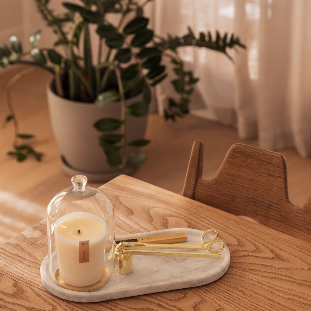 Oval Marble Tray - White - Altasphere