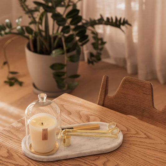 Oval Marble Tray - White - Altasphere