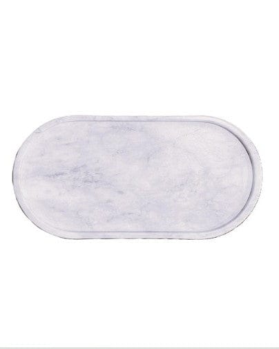 Oval Marble Tray - White - Altasphere