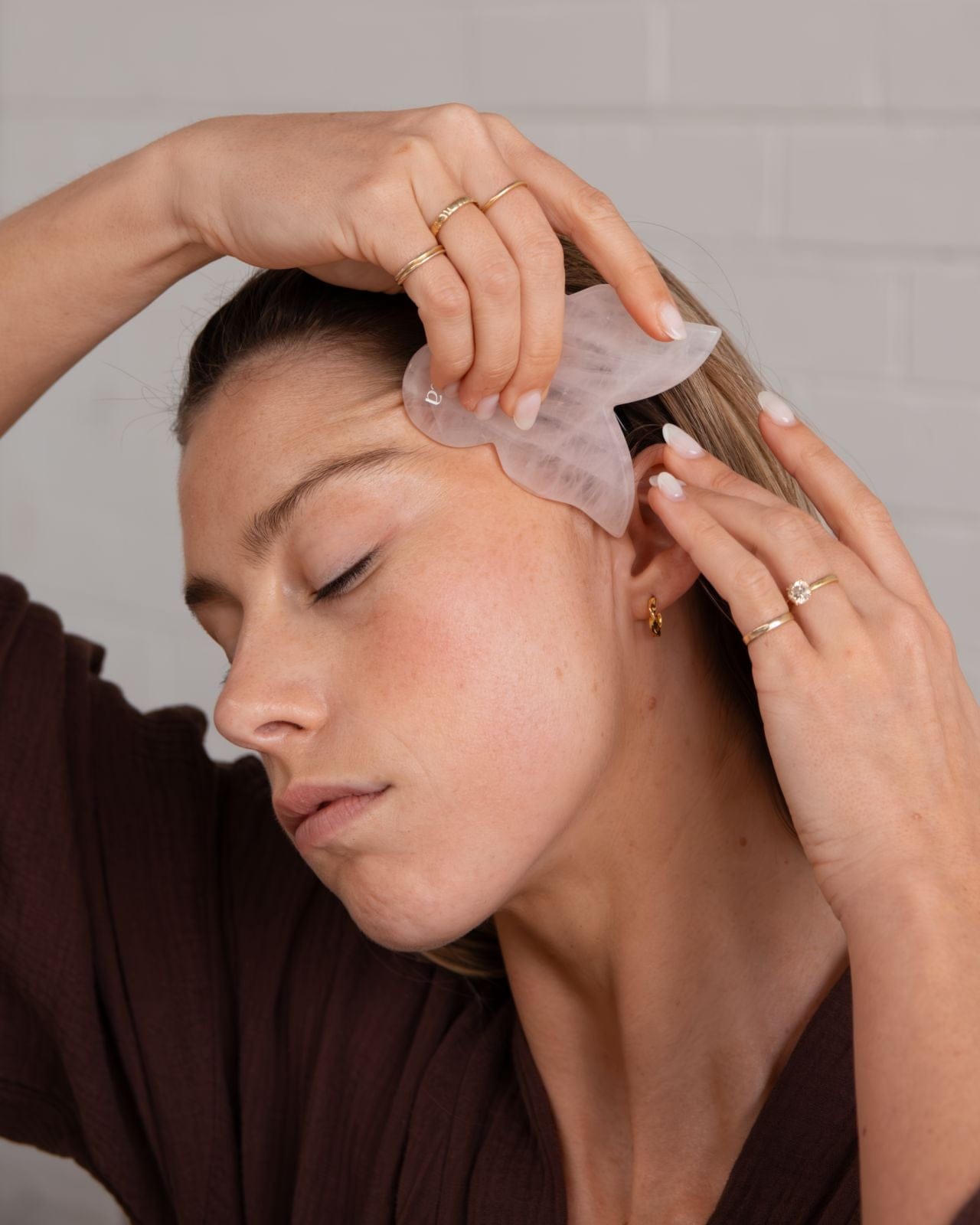 Rose Quartz Sculpted Butterfly Gua Sha - Altasphere