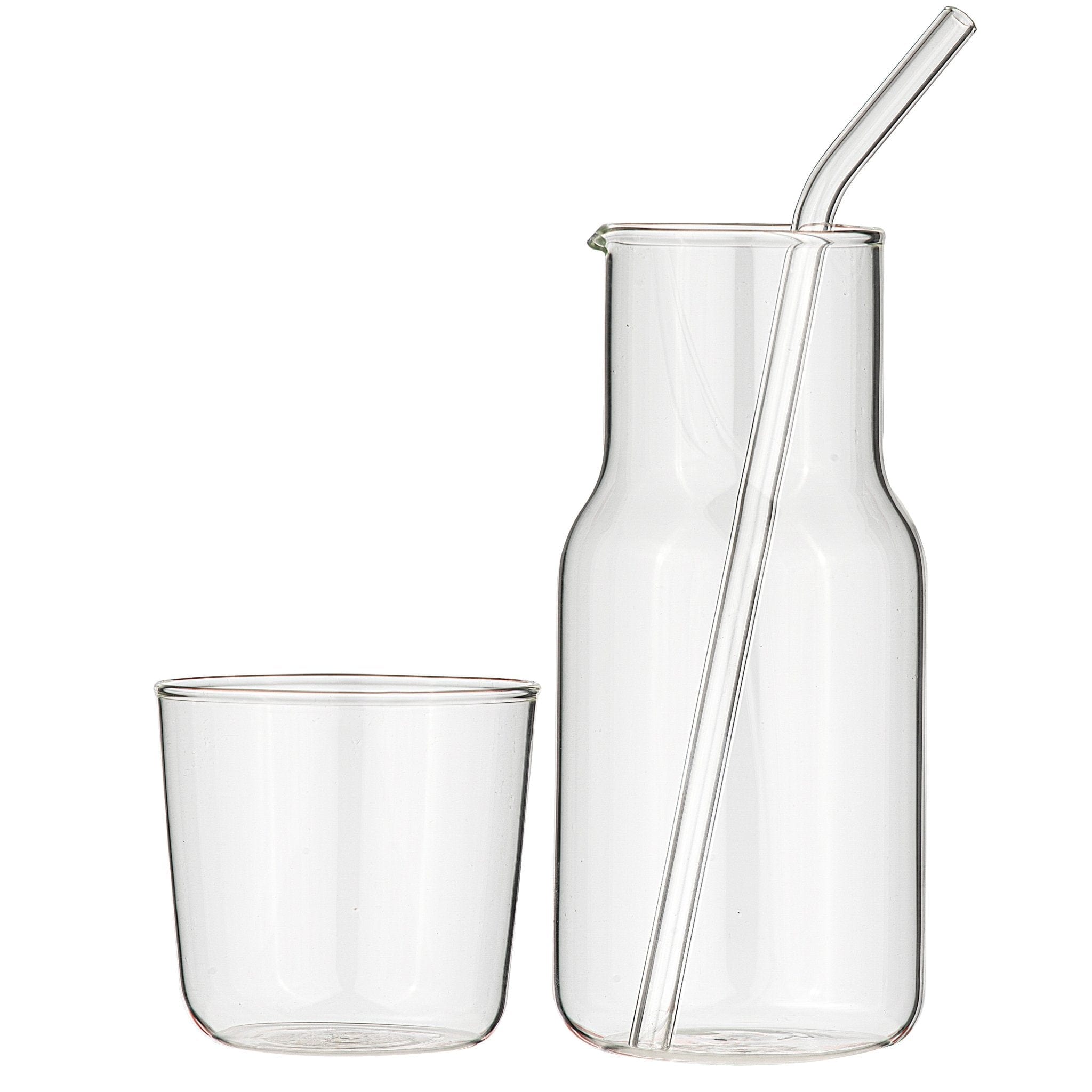 Alta Alta Carafe, Cup and Straw Set Clear Altasphere