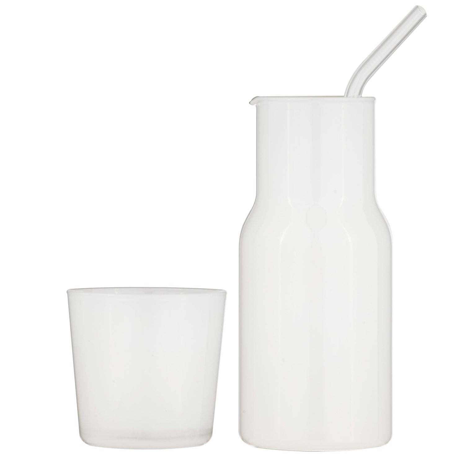 Alta Carafe, Cup and Straw Set White - Altasphere