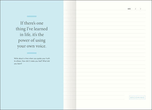 Becoming: A Guided Journal For Discovering Your Voice Altasphere