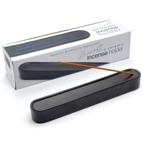 Black Ceramic Incense Holder Long Altasphere