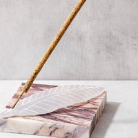 INCENSE HOLDER - SELENITE FEATHER 5cm x 18cm - Altasphere