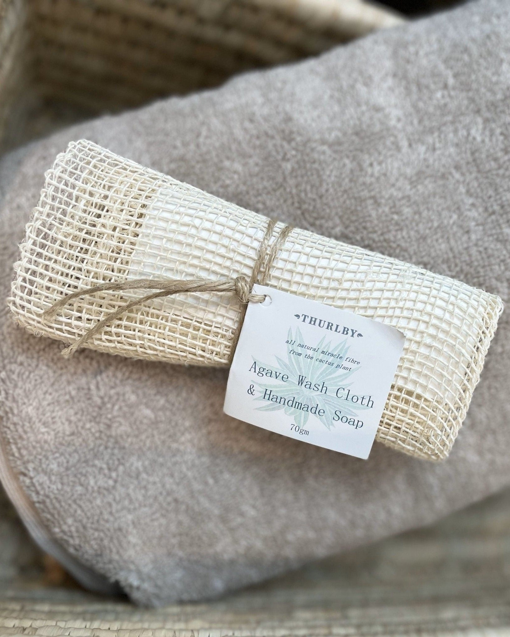 THURLBY Agave Wash Cloth with Soap Thurlby