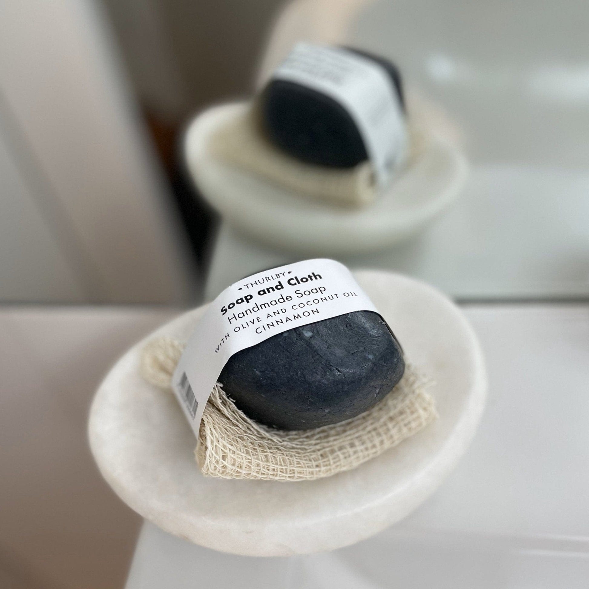 THURLBY Charcoal Stone Soap with Agave Bag Thurlby